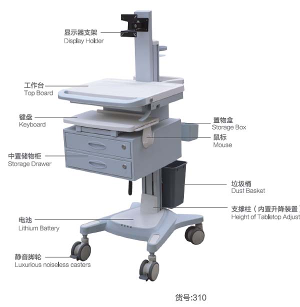 Movable Trolley with computer